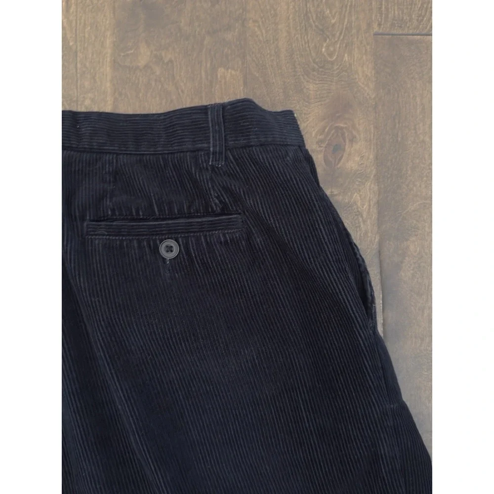 VTG Ivy Crew Lot Of‎ 2 Classic Pleated Corduroy Mens Size 38X34 Navy/Beige Pants